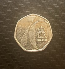 2022 Platinum Jubilee HM Queen Elizabeth 50p COIN, Circulated - Available on eBay
