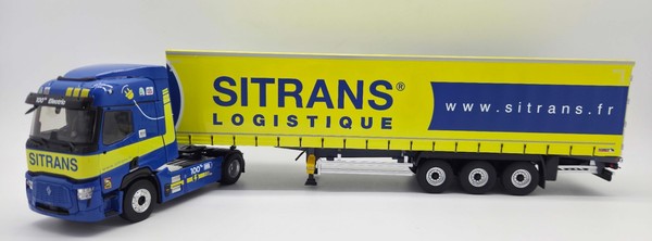 Eligor - Renault T E-Tech 4X2 Mit 3-Achs-Planenauflieger Sitrans Logistique -...-image