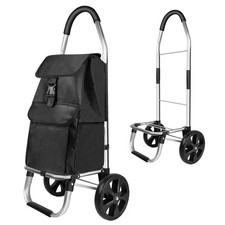 Folding Shopping Trolley 40L Stair Climbing Wheels Detachable Bag New