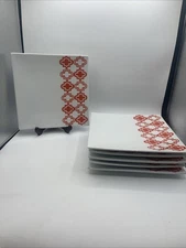 CB2 Crate & Barrel 10” Square Morocco Dinner Plates New with Tags  Set Of 6