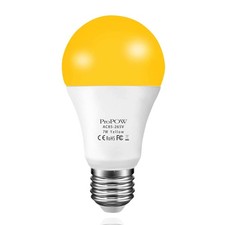 Yellow Bug Light Bulbs Dusk To Dawn 7w Led 40w Equivalent A19 Smart Auto On/off