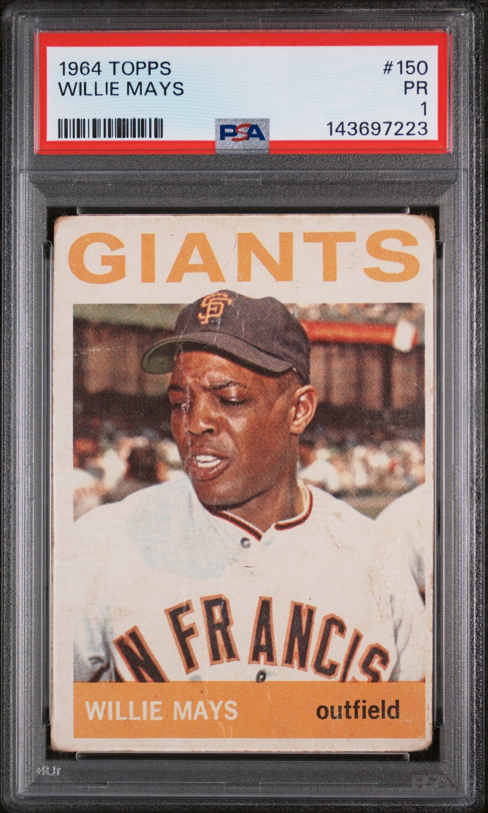 1964 TOPPS #150 WILLIE MAYS PSA 1