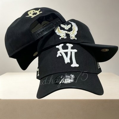 LOS ANGELES LA DODGERS MLB Wing Embroidery Baseball Cap  Adjustable Black Hat