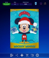 VIDEOGAME Topps Disney Collect 25 - 12 DAYS OF TOPPS Blue - MICKEY MOUSE