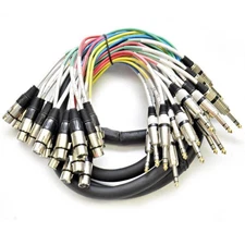 16 Channel 10' TRS to XLR Female Snake Cable SAXT-16x10F