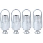 4 PCs Metall Wäscheleine Strahlung Aluminium Wäscheleine Griffe Haushaltsvorräte