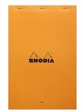 Rhodia Staplebound Notepad - Lined w/ margin 80 sheets - 8 1/4 x 12 1/2 -