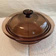Corning VISION V-32-B Amber 1.5 QT Casserole Dish Glass with Lid