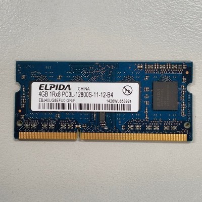 Elpida 4GB DDR3L RAM PC3-12800 1600MHz 1.35V 204 Pin SODIMM EBJ40UG8EFU0-GN-F