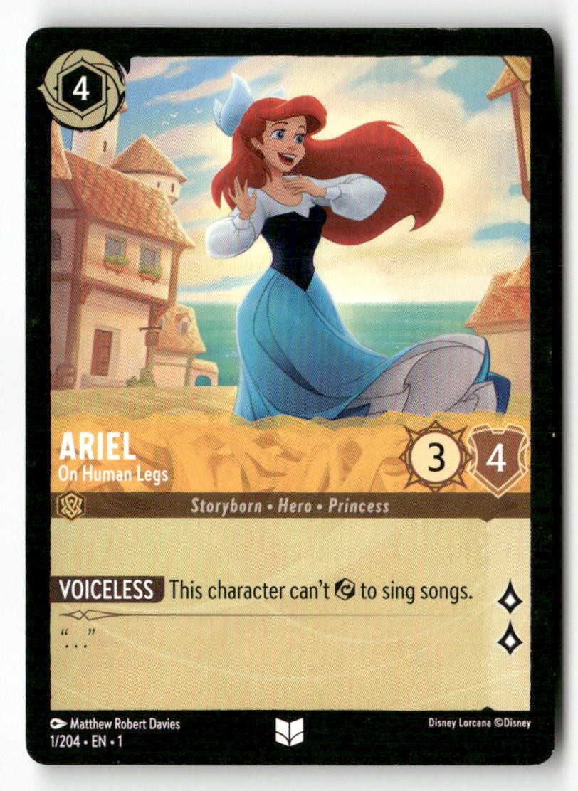 Ariel - On Human Legs 1/204 Uncommon The First Chapter Lorcana Lightly Played