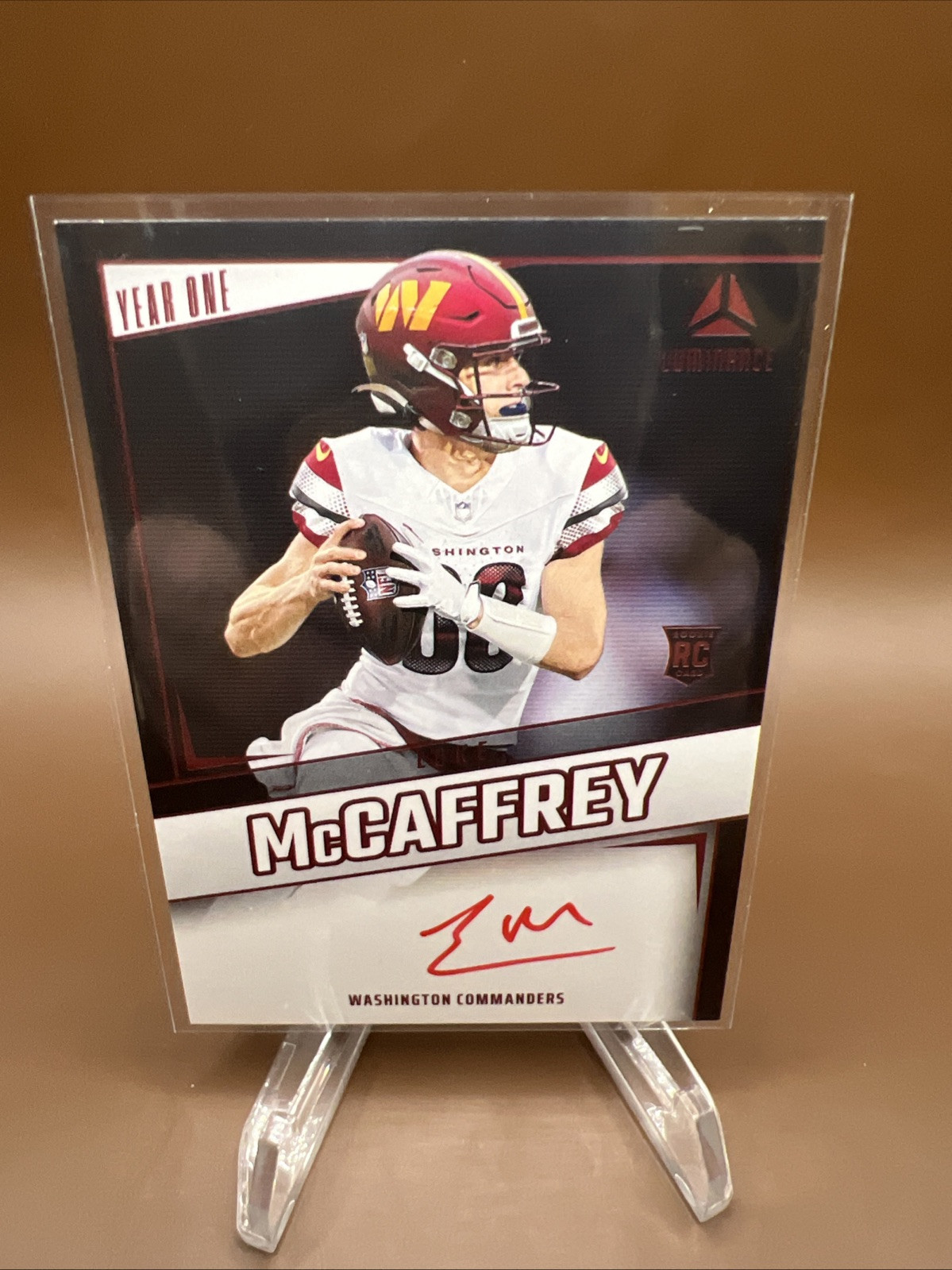 2024 Luminance - Year One - Red AUTO - COMMANDERS RC - Luke McCaffrey #YOS-LMY