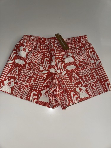 NEW Patagonia Girls Medium Baggie Shorts Orange Bear Oil West Fish Summer Camp - Picture 2 of 6