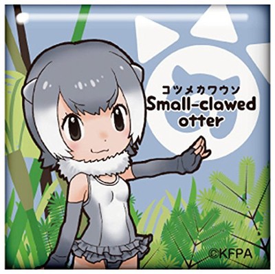 Kemono Friends Trading Square Can Badge Single Item 1 Asian Small-Clawed Otter