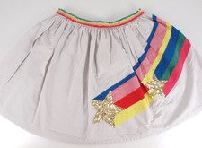 Mini Boden Girls Skirt Size 11-12 Shooting Rainbow Star Sequin