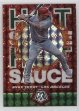 2021 Panini Mosaic Hot Sauce Green Mosaic Prizm Mike Trout #HS1 1j91