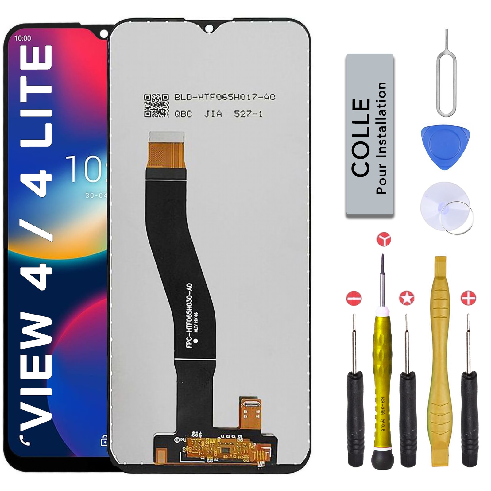 Écran LCD pour Wiko View 4 Lite Noir avec Kit de Réparation Complet - 2