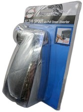 Danco 10766 Tub Spout w/Pull Down Diverter, Metal, Chrome Plated Finish 6" 82