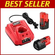 Replacement Battery Kit for Mil-Waukee M 12 + Rapid Charger