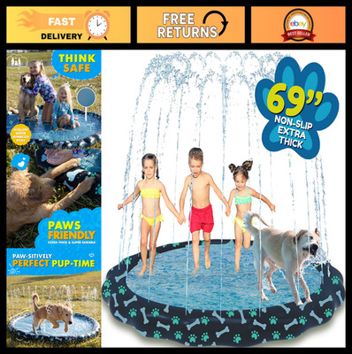 Extra Large 69'' Non-Slip Splash Pad Sprinkler for Kids & Dogs - Summer Water Pla
