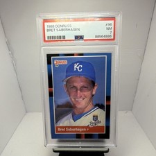 Donruss 1988 Bret Saberhagen Kansas City Royals #96 PSA 7 Solid Blue Corner