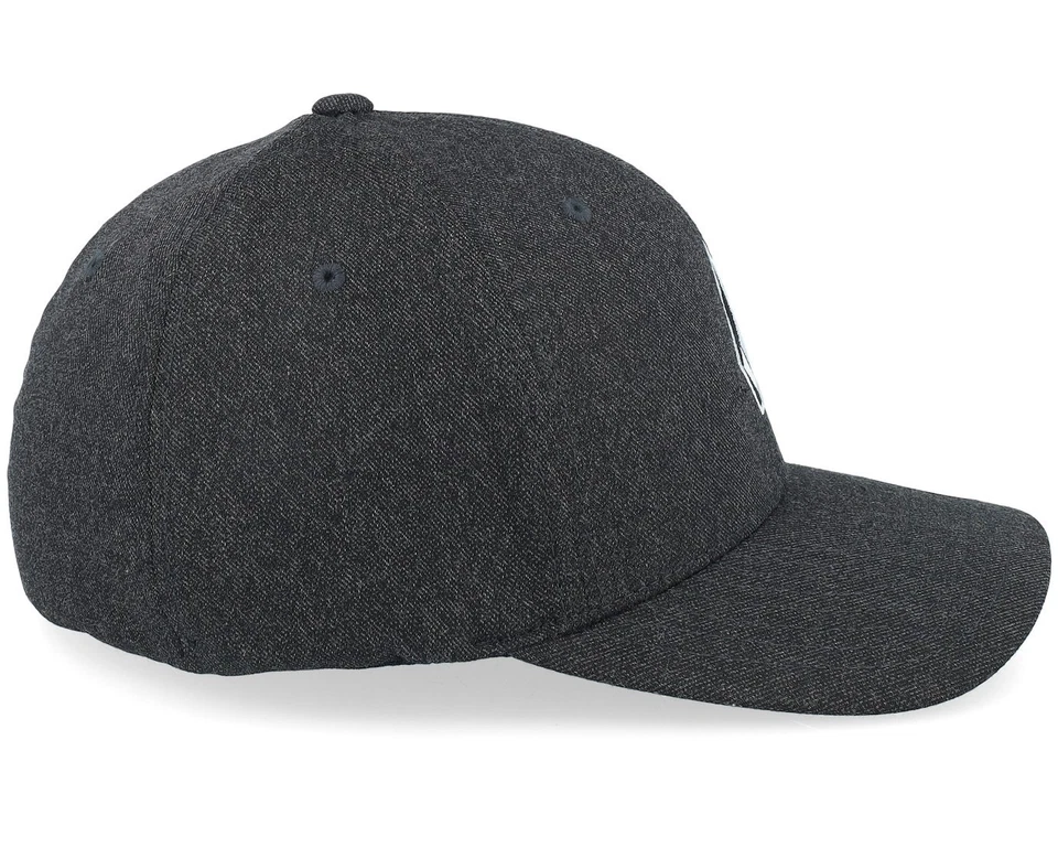 Volcom 男式全石 Flexfit S/M 男式炭黑色棒球帽/帽子。 全新带标签 — 第 3/4 张图片