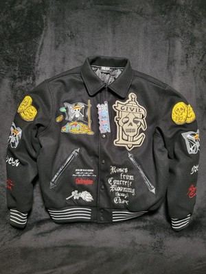 Civil Regime x One Piece ''All Hands On Deck'' (L) Collared Letterman Jacket