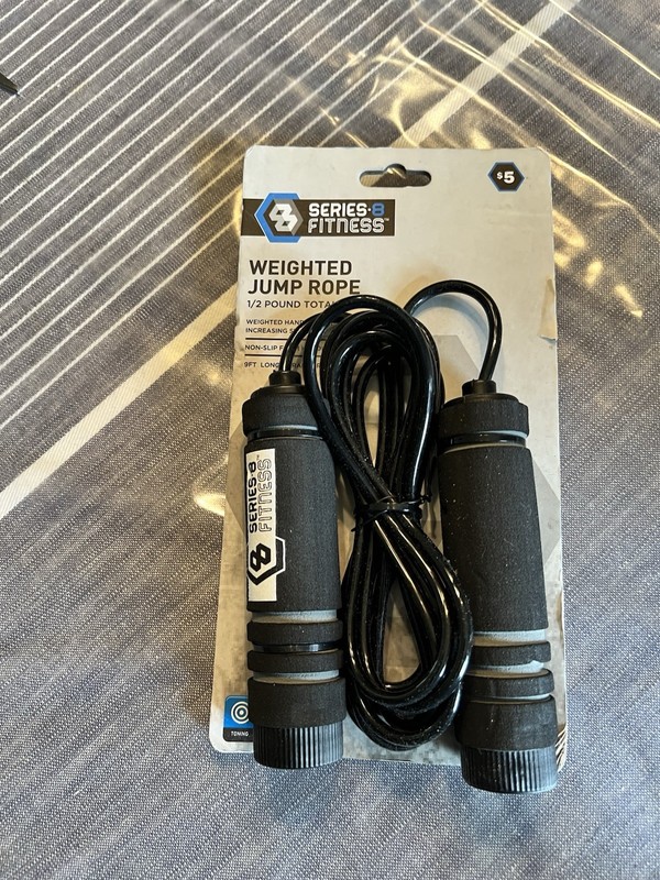 Series 8 Fitness Weighted Jump Rope 1/2 Pound 9FT Cardio Exercise Speed Rope