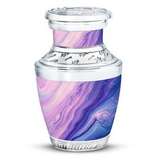 Purple Mini Urn 3Inch for Ashes Keepsake Cremation Ash Container for Human