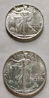 Lot of 2 1943 1944 D Walking Liberty Half Dollars-90% Silver Ex Fine #L9