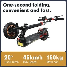 ADULT ELECTRIC SCOOTER FOLDING E-SCOOTERS LONG RANGE URBAN COMMUTER 800W 15AH