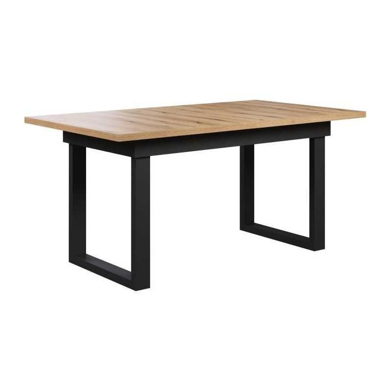 Table à manger rectangulaire gain de place en chêne MDF pour accueillir 6 convives sans encombre