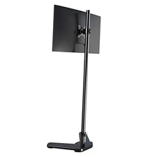 Single Tall Monitor Mount, Extra Long Computer Stand with 47 inch Pole, Floor 