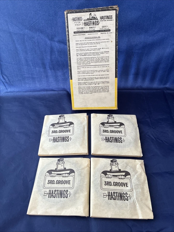 Anillos de pistón estándar Hastings 5917 para motor Honda B16 - NOS OEM Foto 3 de 4