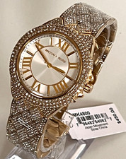 MICHAEL KORS MK4800 CAMILLE Gold-Tone Pave Crystals Unisex Watch BNWT/GBox 450