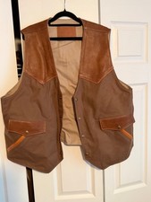 Coronado Mens Leather Western Vest Size 52