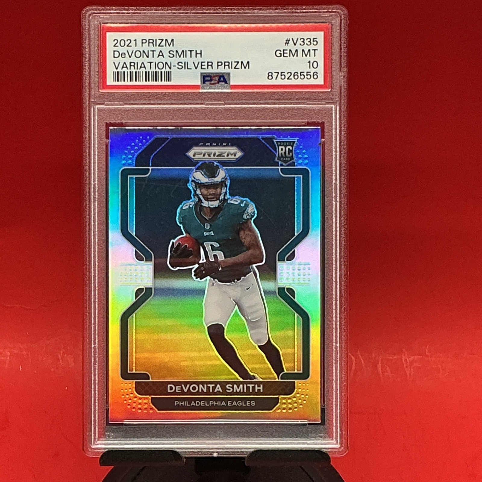 DeVonta Smith Panini Prizm #V335 Variation-Silver