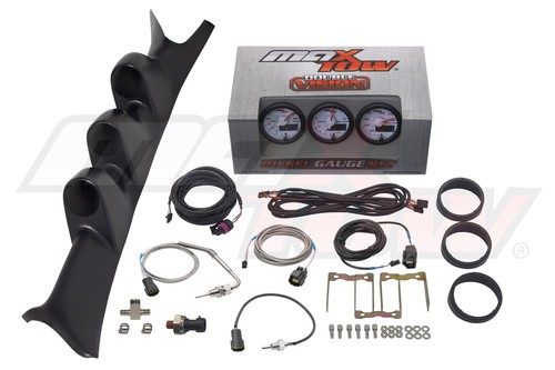 Medidores de temperatura trans blancos MaxTow Boost EGT + triple pod para 99-07 Ford F-250 F-350 - Imagen 1 de 7