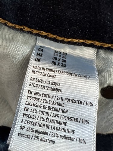American Eagle Airflex+ Original Straight Denim Mens 30x29 - Picture 10 of 12