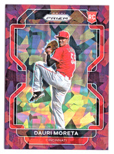 DAURI MORETA S/P #24/25 - 2022 PANINI PRIZM BURGUNDY CRACKED ICE PRIZM CARD REDS