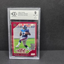 Topps Ron Dayne Rookie Card 2000 New York Giants BCCG 9 Graded #218. rookie card picture