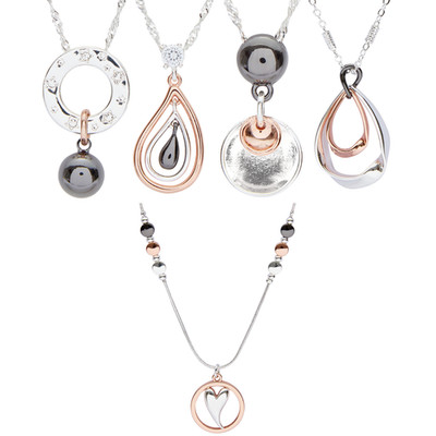 equilibrium Mixed Metal Pendant Necklace Collection
