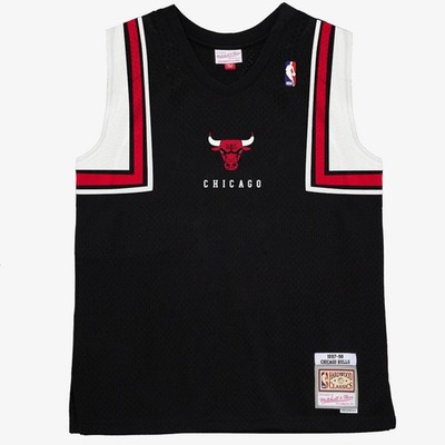 Mitchell und Ness NBA AUTHENTIC SHOOTING SHIRT CHICAGO BULLS 1997 schwarz neu