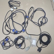 Lot of 10 VGA DVI HDMI Monitor Cables Splitter Converter Adapter Retro PC IT Mix