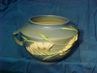 Orig 1945 ROSEVILLE Pottery FREESIA Pattern 2 HANDLE PLANTER Pot Clean