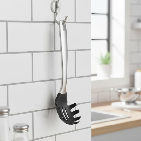 Amco 6-Piece Nylon Utensil Set - Heat-Resistant with Stainless Steel Handles