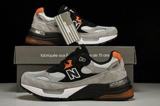 NB 992 Made in USA Grey Black Orange M992BO Men's Athletic shoes Size 4-11