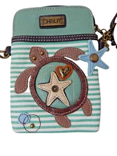 CHALA Multi-Green Vegan Leather Convertible Small Crossbody Bag Top zip New