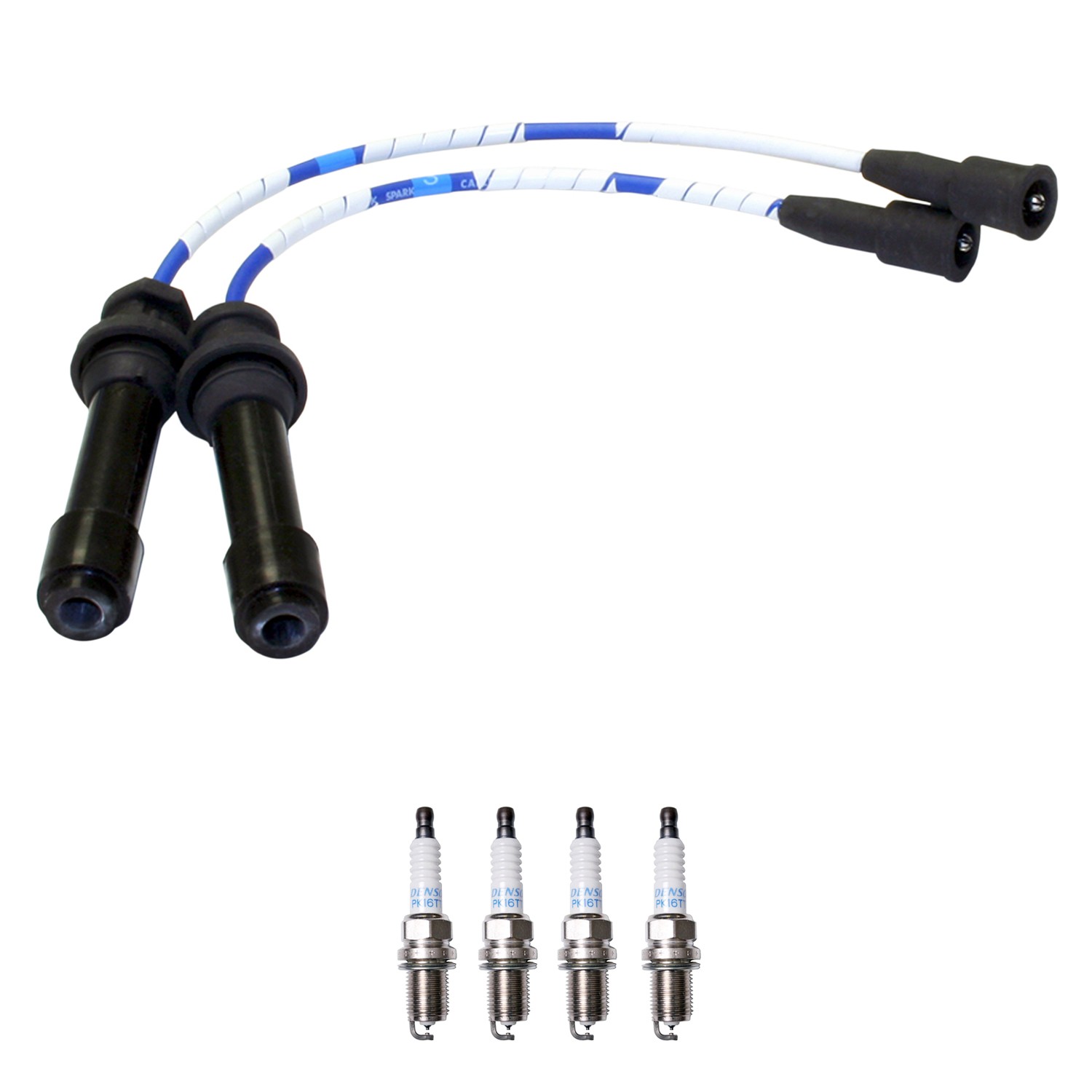 NGK Wire Set  Denso 4 Platinum TT Spark Plugs Kit for Mazda Protege 1.6L L4