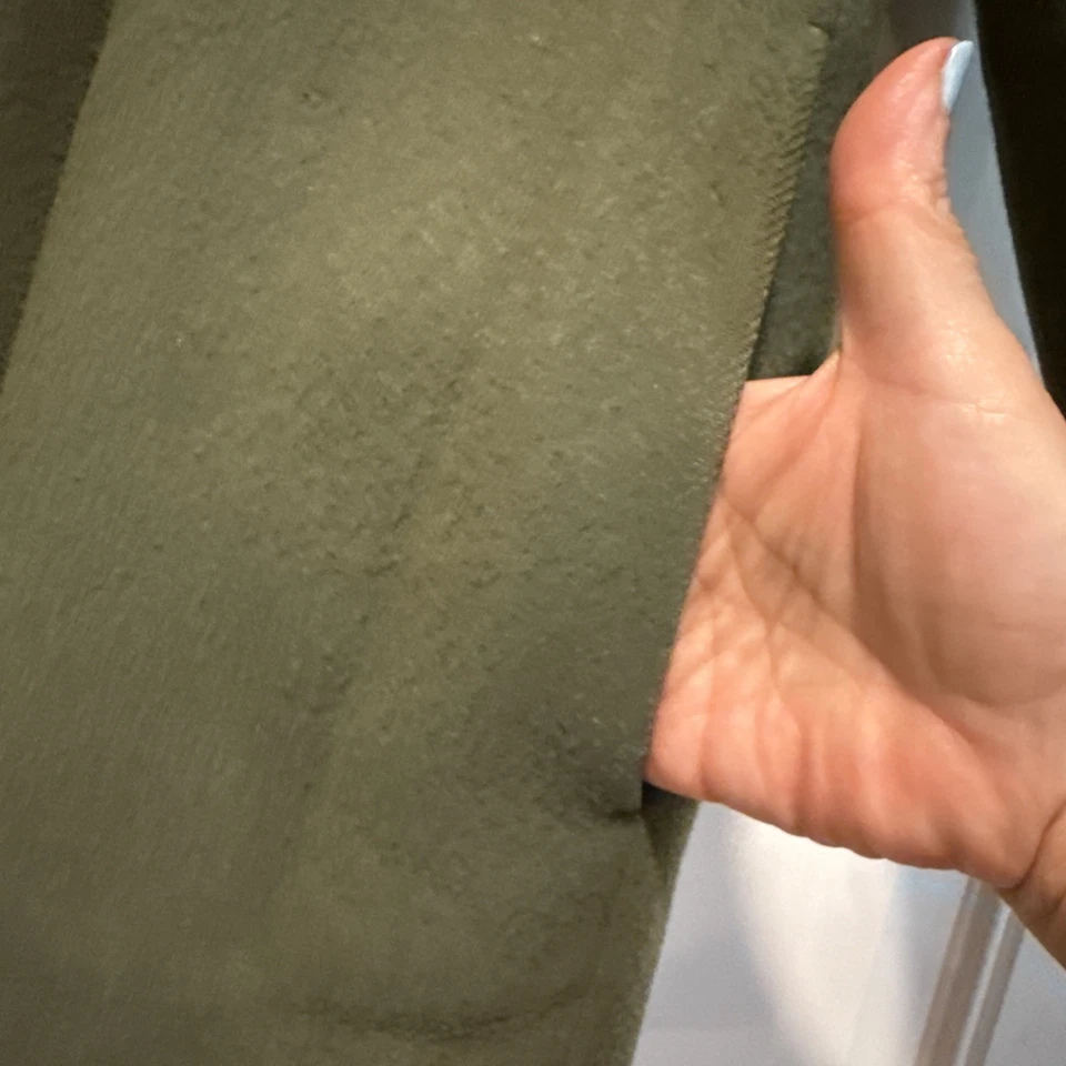 Theory Clairene Jacket Olive Green Double Face Wool-Cashmere Size Small - Image 4 of 4