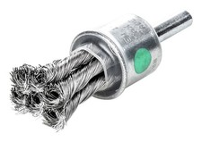 Lessmann Pinselb&uuml;rste Edelstahl gezopft 22 x 28/72 x 0,35 mm - 454.378